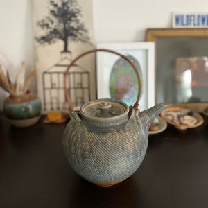 Handmade Ceramic Tea Pot with Copper Handle